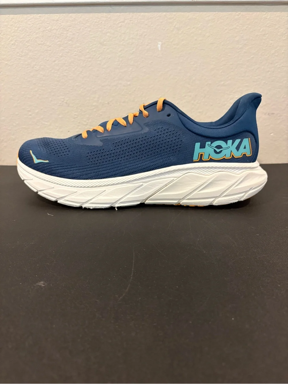Hoka  Arahi 7 Men’s Size 13 D Blue Orange Running Shoes 1147850 Fast Shipping